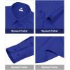 image:imagesiliteelon Womens ClassicFit Dress Shirts Long Sleeve Button Down WrinkleFree Stretch Solid Casual Work Office Blouse TopRoyal Blue