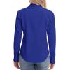 image:imagesiliteelon Womens ClassicFit Dress Shirts Long Sleeve Button Down WrinkleFree Stretch Solid Casual Work Office Blouse TopRoyal Blue