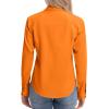 image:imagesiliteelon Womens ClassicFit Dress Shirts Long Sleeve Button Down WrinkleFree Stretch Solid Casual Work Office Blouse TopSaffron