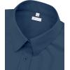 image:imagesiliteelon Womens ClassicFit Dress Shirts Long Sleeve Button Down WrinkleFree Stretch Solid Casual Work Office Blouse TopTeal