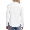 image:imagesiliteelon Womens ClassicFit Dress Shirts Long Sleeve Button Down WrinkleFree Stretch Solid Casual Work Office Blouse TopWhite