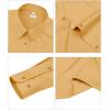 image:imagesiliteelon Womens ClassicFit Dress Shirts Long Sleeve Button Down WrinkleFree Stretch Solid Casual Work Office Blouse TopYellow