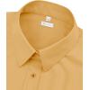 image:imagesiliteelon Womens ClassicFit Dress Shirts Long Sleeve Button Down WrinkleFree Stretch Solid Casual Work Office Blouse TopYellow