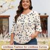 image:imageBlingfit Womens Tops 34 Length Sleeve Dressy Casual Shirts Bell Sleeve Front Pleated Fasion Trendy Summer Blouses 2026Bapricot Leopard Print