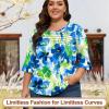 image:imageBlingfit Womens Tops 34 Length Sleeve Dressy Casual Shirts Bell Sleeve Front Pleated Fasion Trendy Summer Blouses 2026Bbfgl
