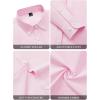 image:imagesiliteelon Button Down Shirts for Women Oxford Shirt Cotton Dress Shirts Collared Long Sleeve Wrinkle Free Blouse TopsC Pink