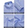 image:imagesiliteelon Button Down Shirts for Women Oxford Shirt Cotton Dress Shirts Collared Long Sleeve Wrinkle Free Blouse TopsC Purplish Blue