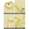 image:imagesiliteelon Button Down Shirts for Women Oxford Shirt Cotton Dress Shirts Collared Long Sleeve Wrinkle Free Blouse TopsD Light Yellow