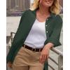 image:imagesiliteelon Button Down Shirts for Women Oxford Shirt Cotton Dress Shirts Collared Long Sleeve Wrinkle Free Blouse TopsDark Olive