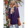 image:imagesiliteelon Button Down Shirts for Women Oxford Shirt Cotton Dress Shirts Collared Long Sleeve Wrinkle Free Blouse TopsDark Purple