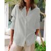 image:imagesiliteelon Button Down Shirts for Women Oxford Shirt Cotton Dress Shirts Collared Long Sleeve Wrinkle Free Blouse TopsSmoky Gray