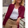 image:imagesiliteelon Button Down Shirts for Women Oxford Shirt Cotton Dress Shirts Collared Long Sleeve Wrinkle Free Blouse TopsWine Red