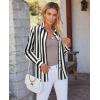 image:imagesiliteelon Button Down Shirts for Women Striped Dress Shirts Long Sleeve Casual Collared Office Work Blouses TopsBlack