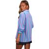 image:imagesiliteelon Button Down Shirts for Women Striped Dress Shirts Long Sleeve Casual Collared Office Work Blouses TopsBlue and Pink