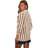 image:imagesiliteelon Button Down Shirts for Women Striped Dress Shirts Long Sleeve Casual Collared Office Work Blouses TopsBrown