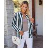 image:imagesiliteelon Button Down Shirts for Women Striped Dress Shirts Long Sleeve Casual Collared Office Work Blouses TopsNavy Blue