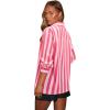 image:imagesiliteelon Button Down Shirts for Women Striped Dress Shirts Long Sleeve Casual Collared Office Work Blouses TopsPink