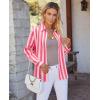 image:imagesiliteelon Button Down Shirts for Women Striped Dress Shirts Long Sleeve Casual Collared Office Work Blouses TopsPink