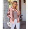 image:imagesiliteelon Button Down Shirts for Women Striped Dress Shirts Long Sleeve Casual Collared Office Work Blouses TopsRed