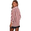 image:imagesiliteelon Button Down Shirts for Women Striped Dress Shirts Long Sleeve Casual Collared Office Work Blouses TopsRed
