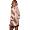 image:imagesiliteelon Button Down Shirts for Women Striped Dress Shirts Long Sleeve Casual Collared Office Work Blouses TopsReddish Brown