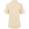 image:imagesiliteelon Button Down Shirts for Women Slim Fit Short Sleeve Button Up Dress Shirt Formal Work BlousesBeige