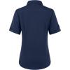 image:imagesiliteelon Button Down Shirts for Women Slim Fit Short Sleeve Button Up Dress Shirt Formal Work BlousesNavy Blue