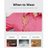 image:imagesiliteelon Button Down Shirts for Women Slim Fit Stain Shield 34 Sleeve Dress Shirt Formal Work Button Up BlousesHot Pink