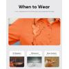 image:imagesiliteelon Button Down Shirts for Women Slim Fit Stain Shield 34 Sleeve Dress Shirt Formal Work Button Up BlousesOrange