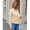 image:imagesiliteelon Button Down Shirts for Women Slim Fit Stretch Long Sleeve Dress Shirt Wrinkle Resistant Office Blouse WorkBeige