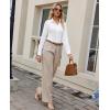 image:imagesiliteelon Button Down Shirts for Women Slim Fit Stretch Long Sleeve Dress Shirt Wrinkle Resistant Office Blouse WorkWhite