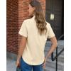 image:imagesiliteelon Button Down Shirts for Women Stain Shield Short Sleeve Dress Shirt Wrinkle Free Work Business Office BlousesBeige
