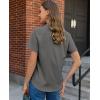 image:imagesiliteelon Button Down Shirts for Women Stain Shield Short Sleeve Dress Shirt Wrinkle Free Work Business Office BlousesGray