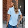 image:imagesiliteelon Button Down Shirts for Women Stain Shield Short Sleeve Dress Shirt Wrinkle Free Work Business Office BlousesLight Blue