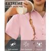 image:imagesiliteelon Button Down Shirts for Women Stain Shield Short Sleeve Dress Shirt Wrinkle Free Work Business Office BlousesPink