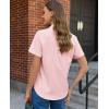 image:imagesiliteelon Button Down Shirts for Women Stain Shield Short Sleeve Dress Shirt Wrinkle Free Work Business Office BlousesPink