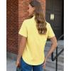 image:imagesiliteelon Button Down Shirts for Women Stain Shield Short Sleeve Dress Shirt Wrinkle Free Work Business Office BlousesYellow