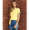 image:imagesiliteelon Button Down Shirts for Women Stain Shield Short Sleeve Dress Shirt Wrinkle Free Work Business Office BlousesYellow