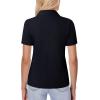 image:imagesiliteelon Womens Button Down Shirt Slim Fit Stretch Short Sleeve Dress Shirts Wrinkle Free Solid Formal Work BlousesBlack