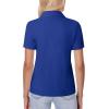 image:imagesiliteelon Womens Button Down Shirt Slim Fit Stretch Short Sleeve Dress Shirts Wrinkle Free Solid Formal Work BlousesRoyal Blue
