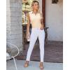 image:imagesiliteelon Sleeveless Button Down Shirts for Women Collared Shirt Stretch Hidden Button Tank Top Work Casual Blouse TopBeige