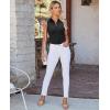 image:imagesiliteelon Sleeveless Button Down Shirts for Women Collared Shirt Stretch Hidden Button Tank Top Work Casual Blouse TopBlack