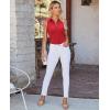 image:imagesiliteelon Sleeveless Button Down Shirts for Women Collared Shirt Stretch Hidden Button Tank Top Work Casual Blouse TopRed