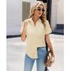 image:imagesiliteelon Women Button Down Shirts Short Sleeve Button up WomenStain Resistant Dress Shirts with Pocket fit Work BlouseBeige