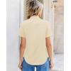 image:imagesiliteelon Women Button Down Shirts Short Sleeve Button up WomenStain Resistant Dress Shirts with Pocket fit Work BlouseBeige