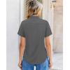 image:imagesiliteelon Women Button Down Shirts Short Sleeve Button up WomenStain Resistant Dress Shirts with Pocket fit Work BlouseGrey