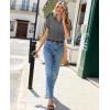 image:imagesiliteelon Women Button Down Shirts Short Sleeve Button up WomenStain Resistant Dress Shirts with Pocket fit Work BlouseGrey