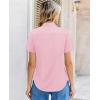 image:imagesiliteelon Women Button Down Shirts Short Sleeve Button up WomenStain Resistant Dress Shirts with Pocket fit Work BlousePink