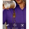image:imagesiliteelon Women Button Down Shirts Short Sleeve Button up WomenStain Resistant Dress Shirts with Pocket fit Work BlousePurple