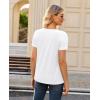 image:imagesiliteelon Women Dressy Casual Blouses Short Sleeve Shirts V Neck Trendy Spring Clothes Vacation Boho TopsWhite